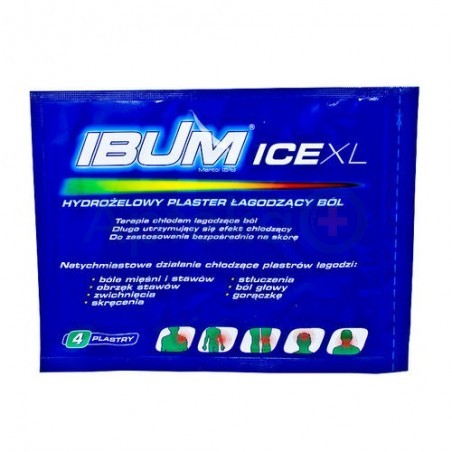 Ibum Ice XL hydrożelowe plastry łagodzące ból 4 plastry