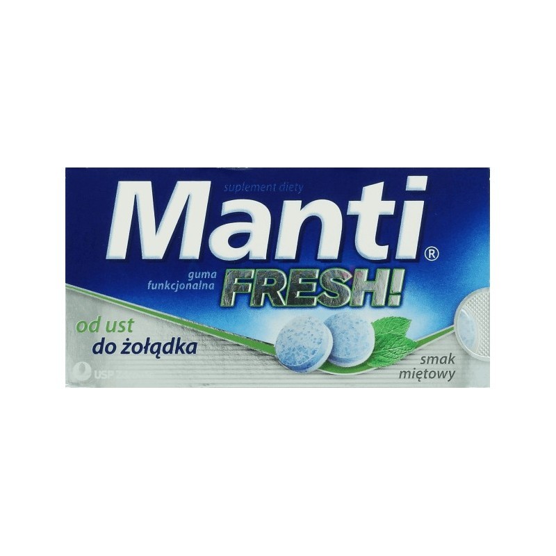 Manti Fresh guma funkcjonalna o smaku miętowym 10szt.