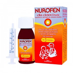 Nurofen Forte 200 mg/5 ml zawiesina doustna 50 ml smak truskawkowy