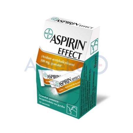 Aspirin Effect 500 mg granulki rozpuszczalne na języku 10 sasz.