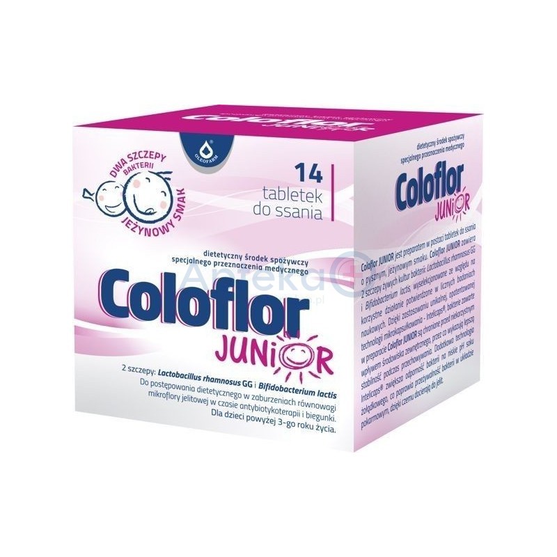 Coloflor Junior tabletki do ssania 14 tabl.
