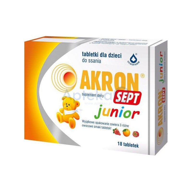 Akron Sept Junior tabletki do ssania 18tabl.