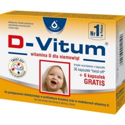 D-Vitum witamina D3 kapsułki twist-off 36 kaps. + 6kaps.