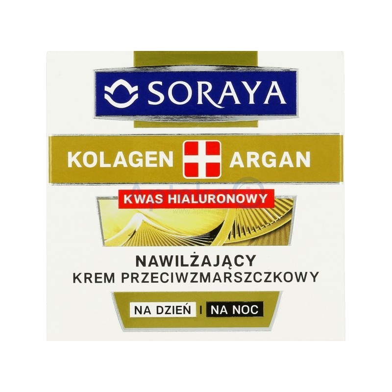  Soraya Kolagen & Argan Nawilżający krem przeciwzmarszczkowy z kwasem hialuronowym i olejem arganowym 50ml