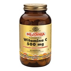 Witamina C 500 mg pastylki do ssania o smaku pomarańczowym 90past.