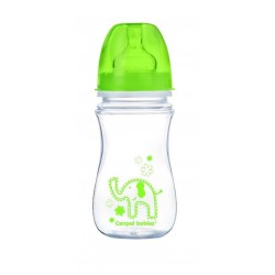 Canpol Antykolkowa butelka szerokootworowa EasyStart "Kolorowe zwierzęta" 300 ml