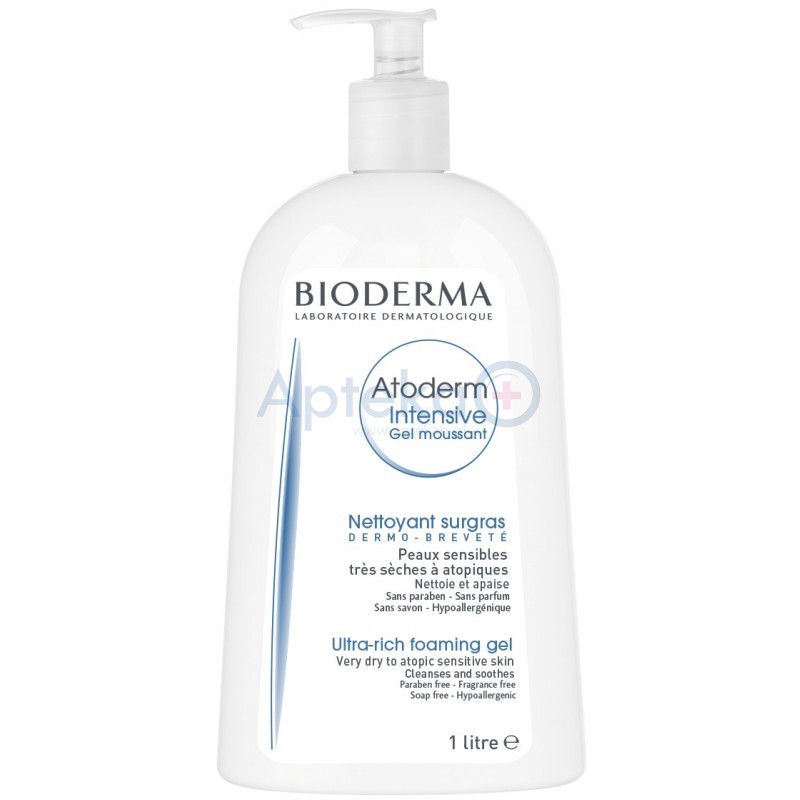 Bioderma Atoderm Intensive Gel Moussant żel oczyszczający i natłuszczający bezzapachowy 1000ml