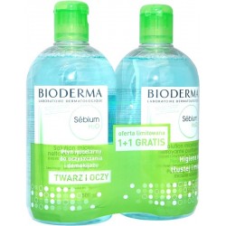Bioderma Sebium H2O płyn micelarny 500ml + Bioderma Sebium H2O płyn micelarny 500ml GRATIS
