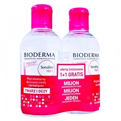 Bioderma Sensibio H2O płyn micelarny 250ml + Bioderma Sensibio H2O płyn micelarny 250ml GRATIS