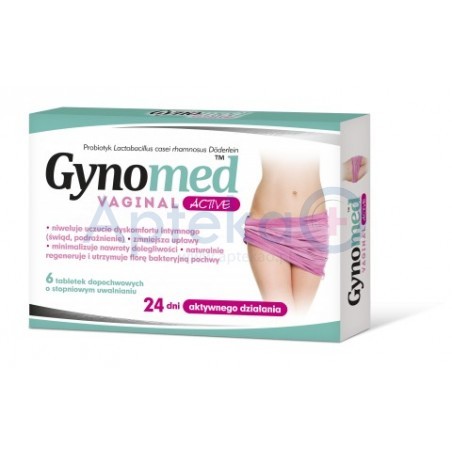 Gynomed Vaginal Active tabletki dopochwowe o stopniowym uwalnianiu 6tabl.